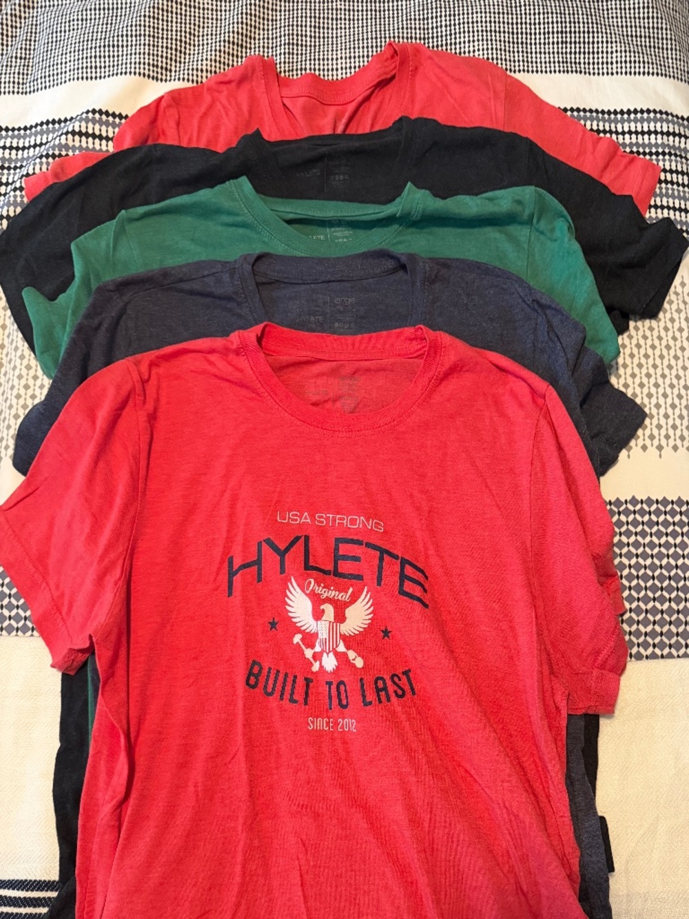 MENs Hylete Athletic T-shirts: Bundle of 5; Size L
